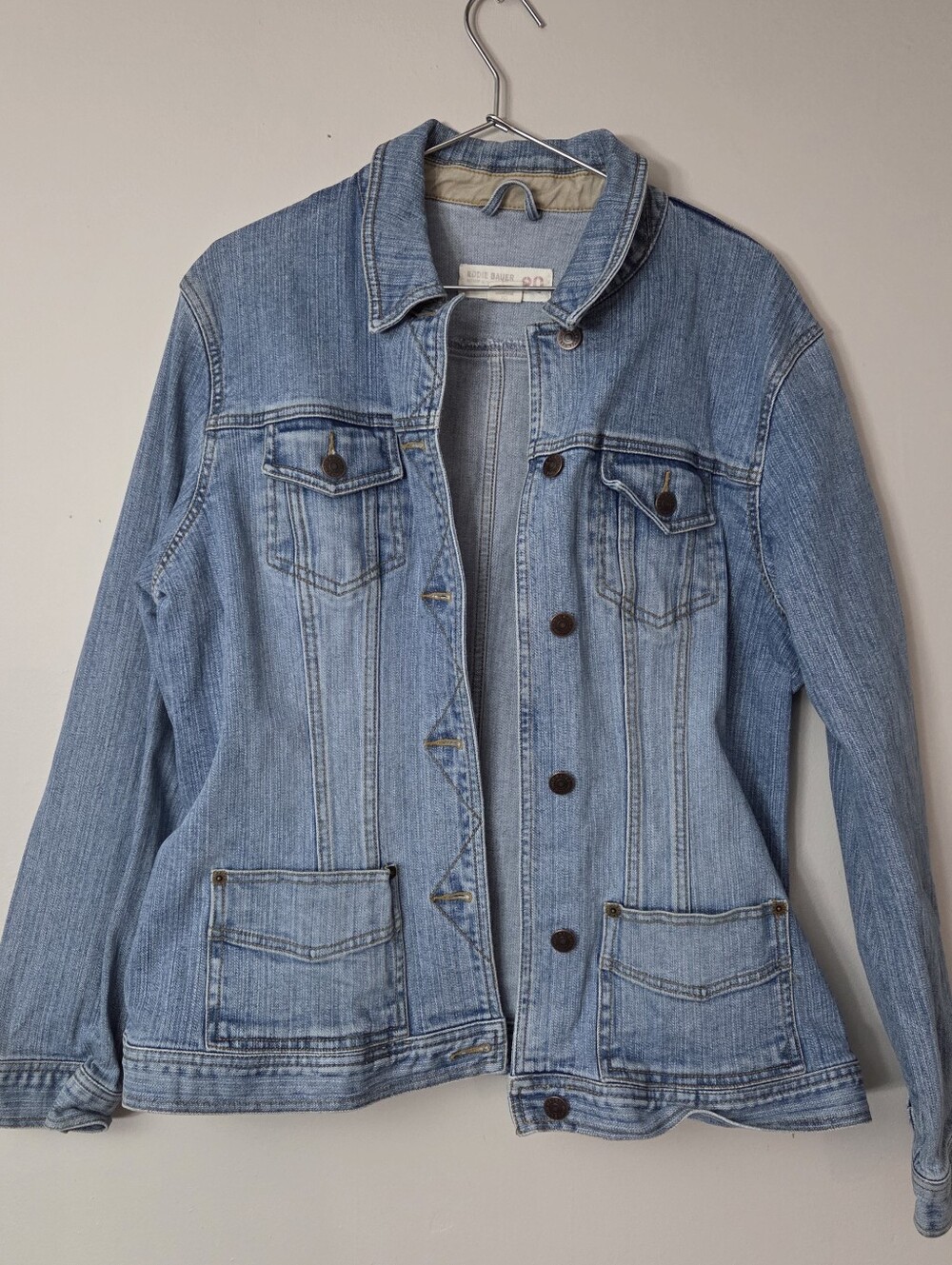 Eddie Bauer Blue Jean Denim Jacket Womens XL